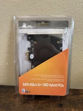 SIIG SATA 6Gb/s 3i+1 SSD Hybrid PCIe PC Cables Screws Software Guide Brand New