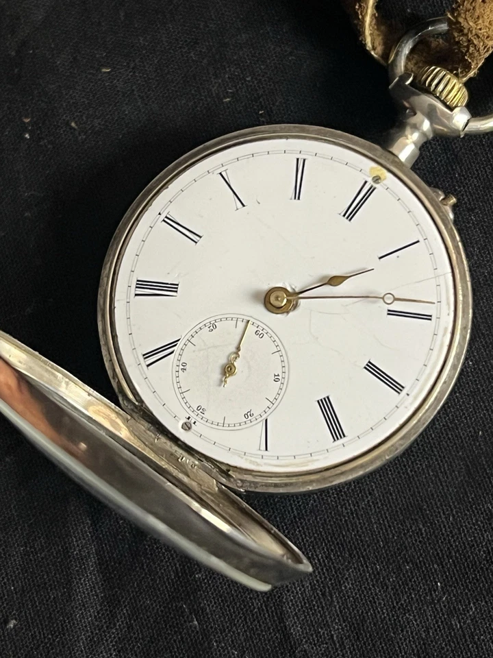 VTG Swiss Billodes Zenith Pocket Watch .800 Silver 15 Rubis Antique 1889 Expo - Image 4 of 4