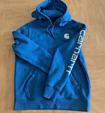 Blue Carhartt Pullover Hoodie Women's Size Medium 8-10 . Read description.