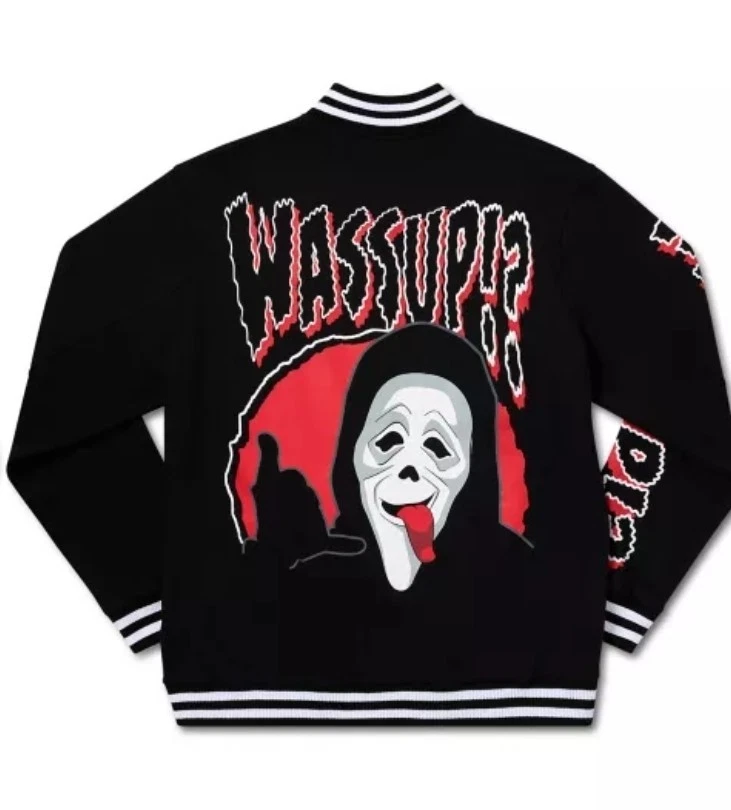 Scream Ghostface Wassup Varsity Jacket Chillin' Killin' SZ Large (Hang) $69.99  image 2