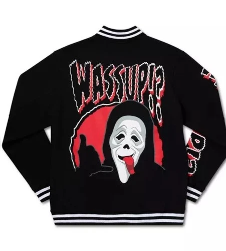 Scream Ghostface Wassup Varsity Jacket Chillin' Killin' SZ Large (Hang) $69.99  image 2
