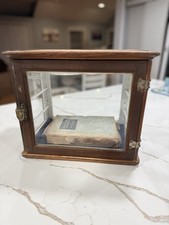 Antique Wood Glass Display Case with 1935 Ohara School Ikebana Book Yamanaka Set
