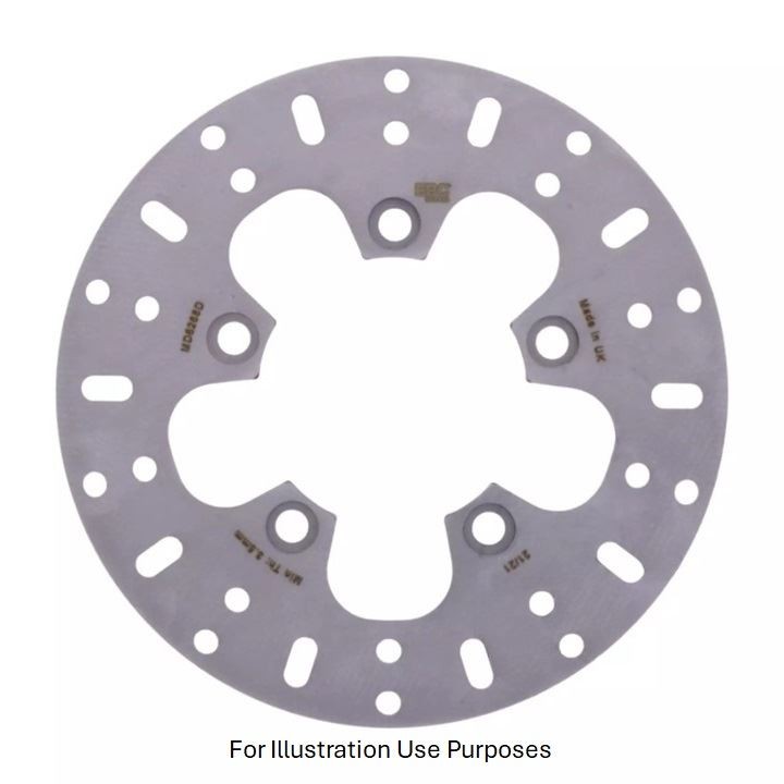 EBC MX/ATV Solid Rear Brake Disc RLHS for Kymco Mongoose KXR 250 Quad 2004-2007