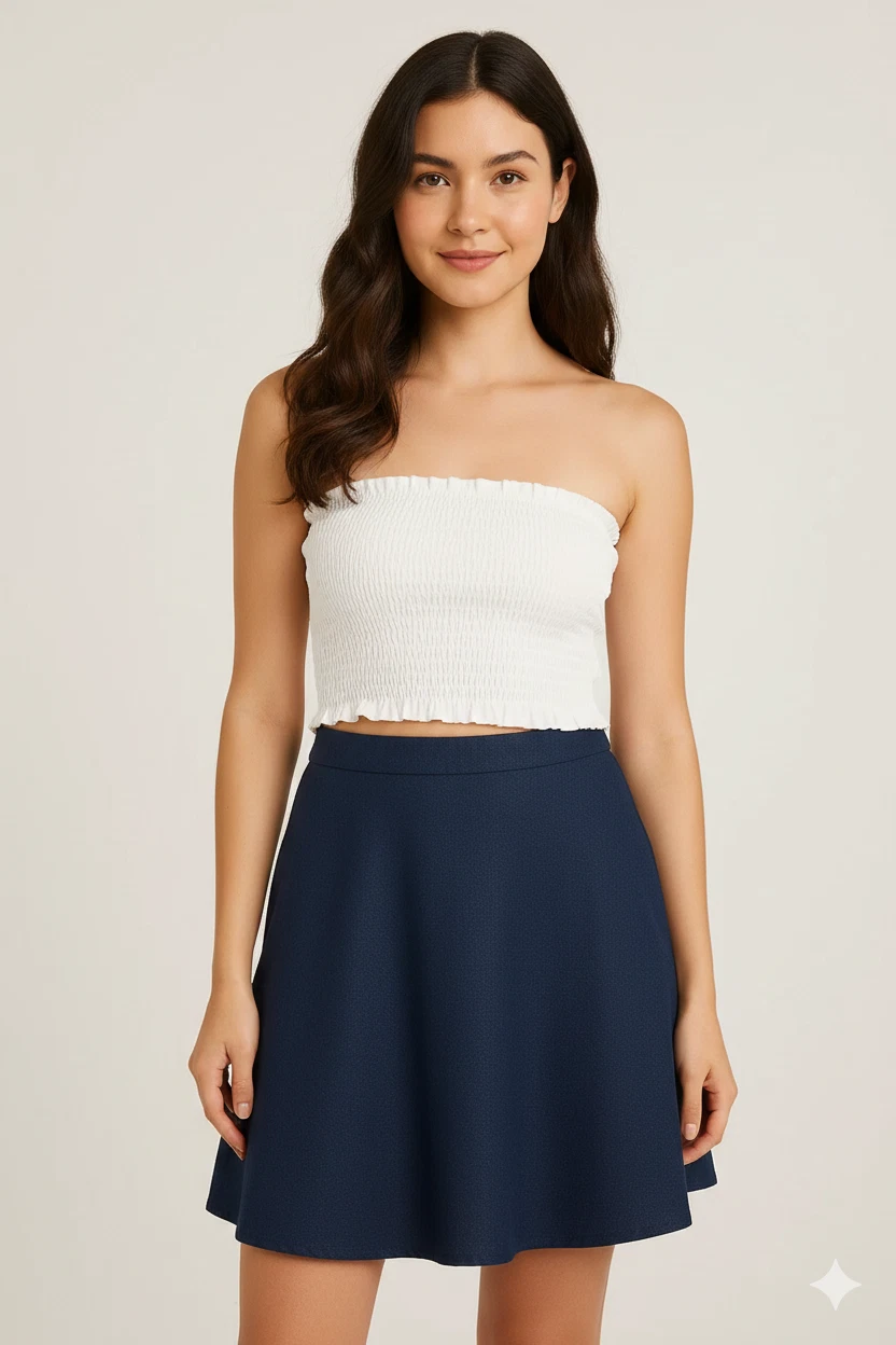 Women's Shirring Bandeau Detail View