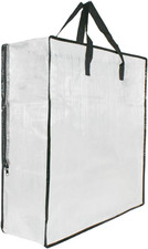 25 Gallon Large Clear Storage Bags with Zipper and Handles