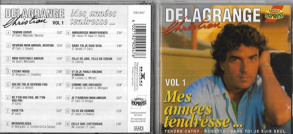 CD 16 TITRES CHRISTIAN DELAGRANGE MES ANNEES TENDRESSE BEST OF 1992 BELGIQUE - Photo 1/1