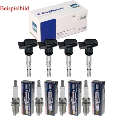 4x BERU Zündspule + Zündkerze für Audi A4 Avant 8K5 B8 1.8 TFSI VW Golf VI 5K1 - Bild 1 von 4