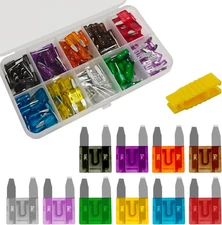 120PCS Mini Fuses Car Fuses Assortment Kit, Auto Blade Fuse Kit with Puller Tool