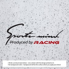 1x Sports Mind Produced By Racing 10 X 3.75 Decal Vinyl Stickers
