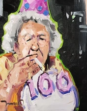 Jose Trujillo Fine Art PRINT 16x20" Collectible Artist Painting Grandma Birthday