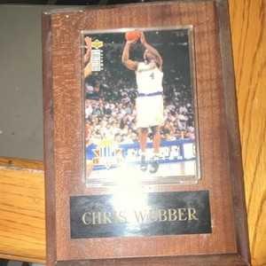 Chris Webber Golden State Warriors Basketball Trading Card Display Plaque