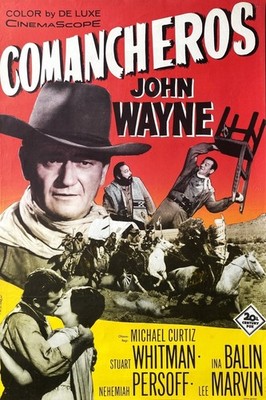 JOHN WAYNE The Comancheros 1961 Finnish Movie Poster Lee Marvin VF