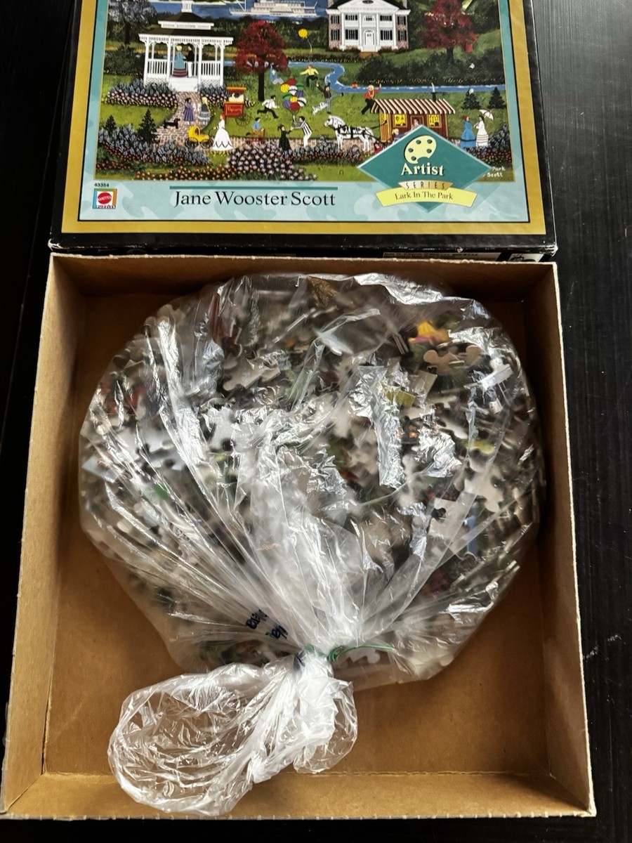 Jane Wooster Scott リトグラフ「チェサピークの野生の白鳥」 Mattel Puzzle 2001 Jane Wooster Scott 550 Piece LARK IN THE PARK