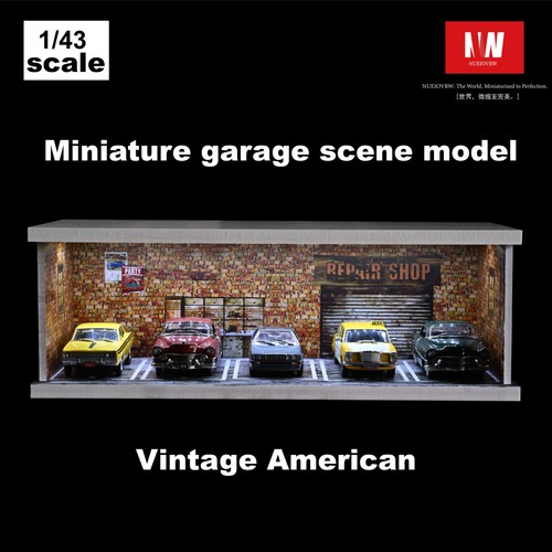 1/43 Diorama Car Garage Model 3-color Dimming LED Lighting Scene Display Model - Picture 25 of 60