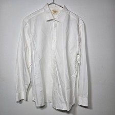 Original Penguin Heritage Slim Fit Shirt White Textured Dobby 17 34/35 Button Up