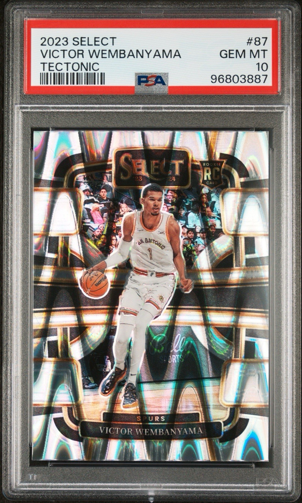 2023 PANINI SELECT TECTONIC #87 VICTOR WEMBANYAMA ROOKIE RC PSA 10