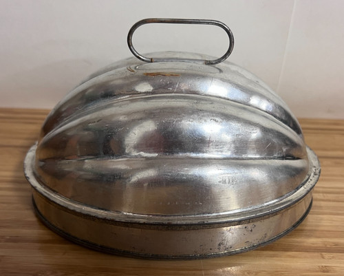 Metal Ribbed Dome Mold  -  2 handles - (top and bottom) from England