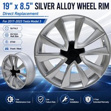 19 X 8.5 Silver Alloy Replacement Wheel Rim Fits For 2017-2023 Tesla Model 3