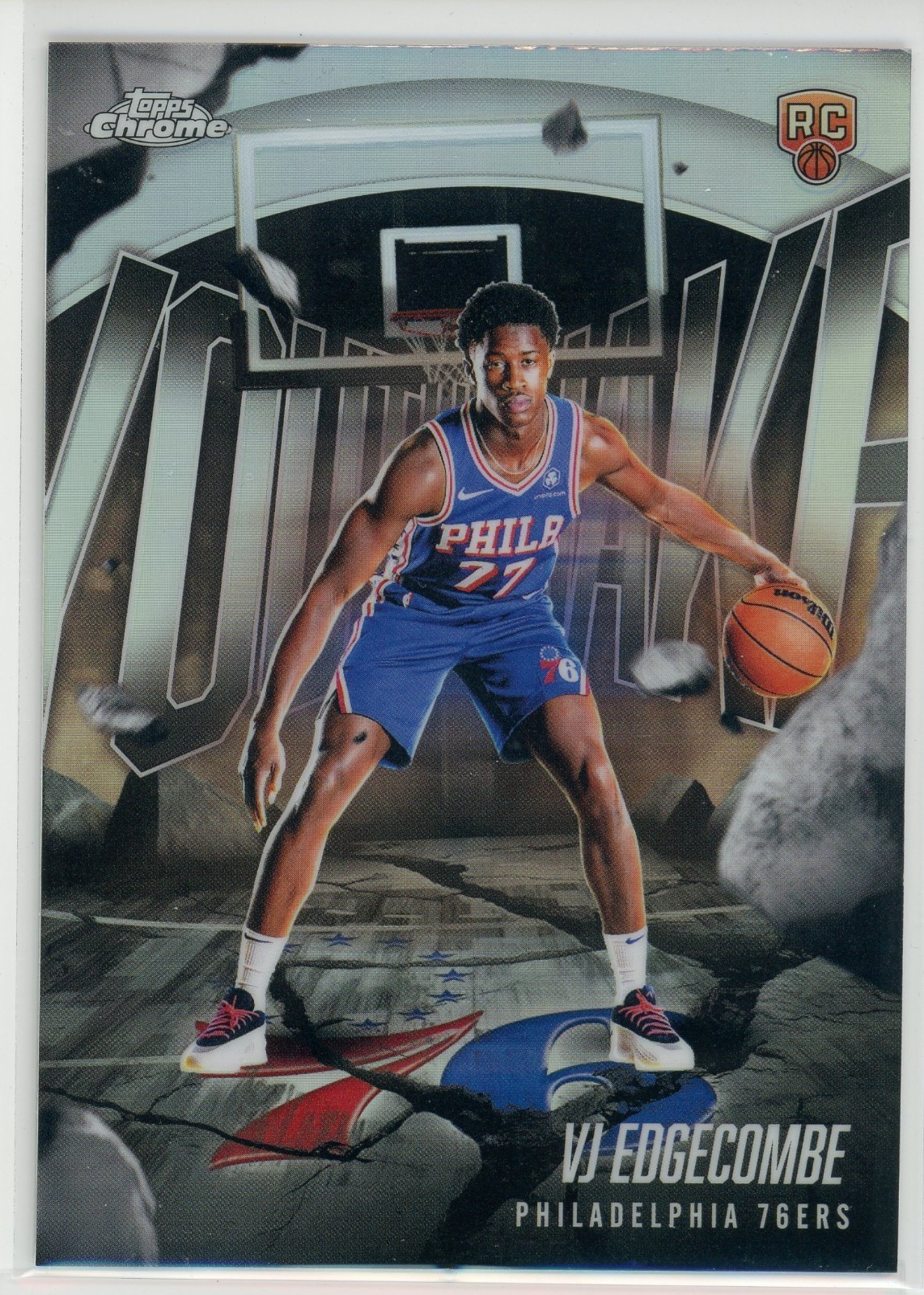 VJ Edgecombe Rookie Youthquake Refractor #YQ-3 76ers 2025-26 Topps Chrome (RC)