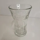 Vintage Coca Cola Libby Heavy Glass 6.25” Clear Flared Rim Tumbler 16oz