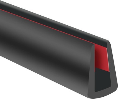 Rubber Edge Trim, 3/16'' Self Adhesive Flexible U Channel Edge Protecter for Glas
