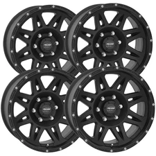 (Set of 4) Pro Comp PA5 Torq 17x9 6x135 -6mm Flat Black Wheels Rims 17" Inch