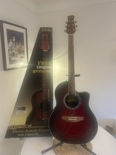 Elevation R-202-RD-A Electro Acoustic Guitar Red Burst Cutaway 3 Band EQ Boxed