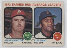 1973 Topps League Leaders Steve Carlton Luis Tiant #65 HOF 0ha3