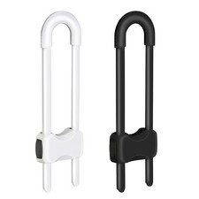 Baby Proofing Cabinets,Cabinet Locks for Babies,2 Pack 0, 1 White,1 Black
