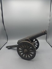 Antique Cast Iron Military War Replica Cannon Artillery Gun Vintage Old Rare
