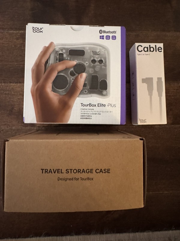 Tourbox Elite Plus iPad Drawing Bluetooth  Video Photo Editing with travel case