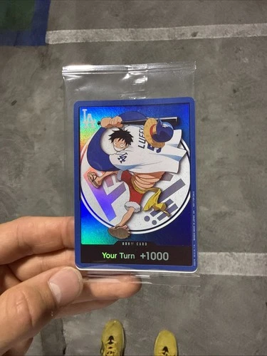 2026 ONE PIECE LA DODGERS MONKEY D LUFFY DON CARD PROMO 7/2/26 IN HAND! SEALED