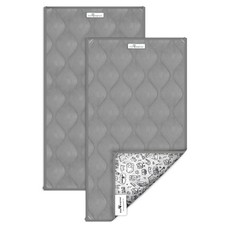 Paw Inspired Guinea Pig Cage Liners | Washable Fleece C&C 2X1 (2 Packs), Gray