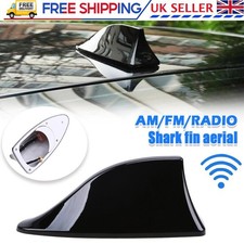 Car Shark Fin Antenna Auto Roof Aerial with FM/AM Radio Signal Black