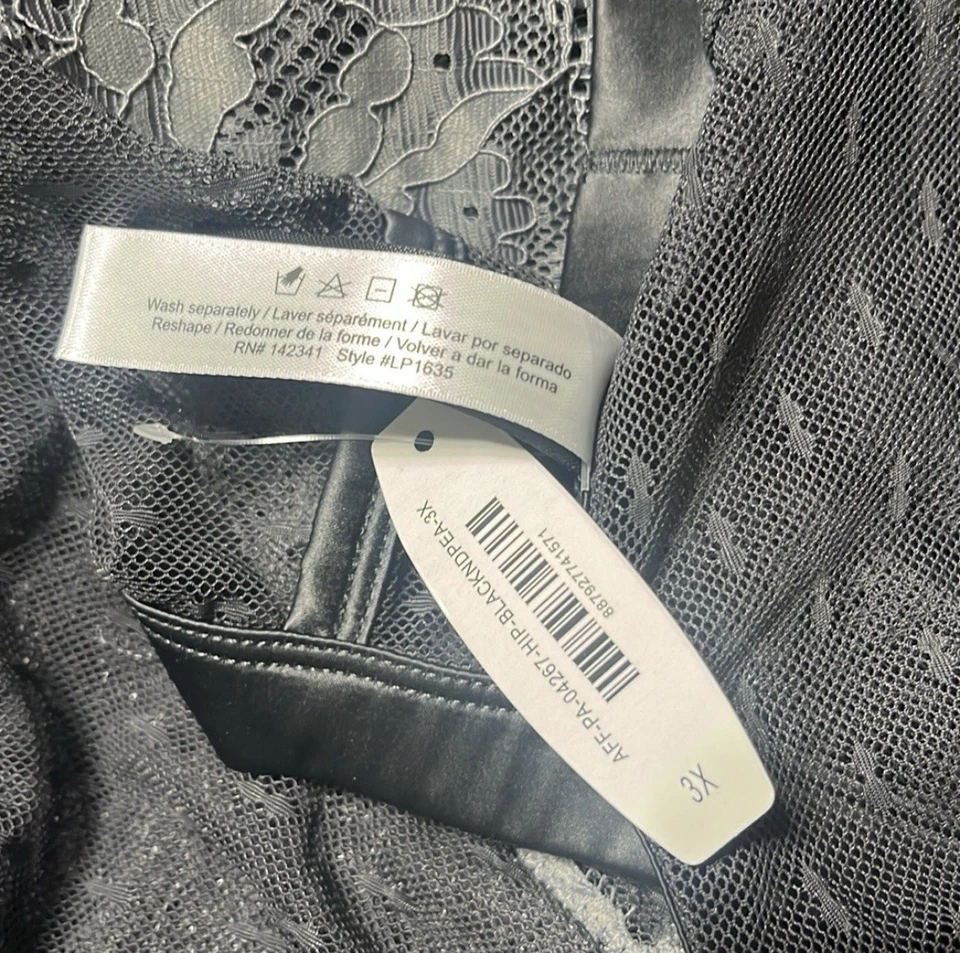 Adore Me Panty Sz 3XL Hipster Gray Lace Sexy Feminine Semi Sheer Mesh Floral - Image 4 of 4