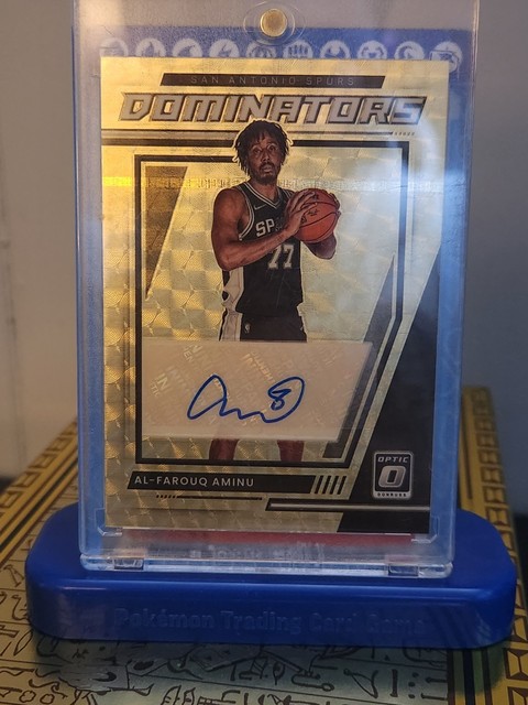 2021-20 DONRUSS OPTIC DOMINATORS AL-FAROUQ AMINU 1 OF 1 GOLD AUTO SPURS