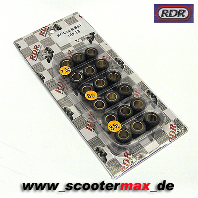 2EXTREME Variomatik Abstimmset - 18 Rollen 16x13mm Für Roller & Mopeds