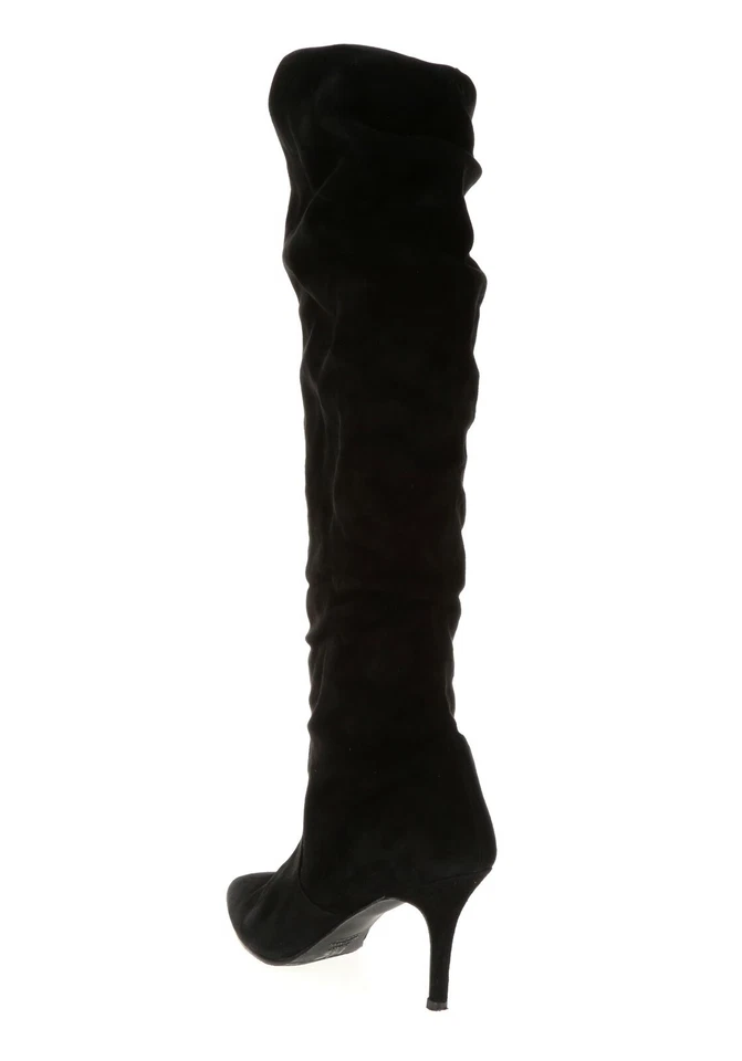 Stuart Weitzman 249030 Womens Suede Knee High Boots Black Size 9 Medium - Image 3 of 4