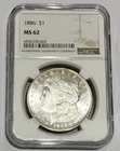 1886 Morgan Dollar NGC MS 62 Beautiful Coin