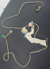 Vintage Plastic Sailor Slide Toy with Italian Flag 2" Long