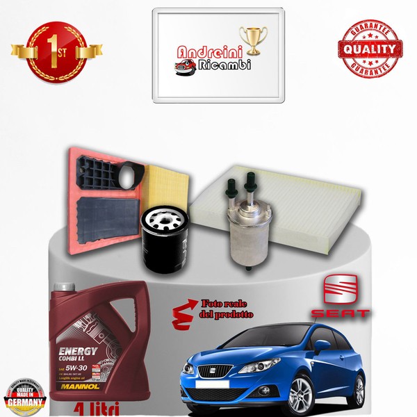 Inspektionskit Filter + ÖL Seat Ibiza V 1.4 16V 63KW 86CV Von 2010->-image