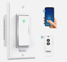 Smart WIFI In-Wall Switch For Alexa Google Home APP With Remote Control&Schedule