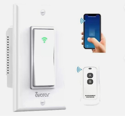 Smart WIFI In-Wall Switch For Alexa Google Home APP/Remote Control/Time Schedule