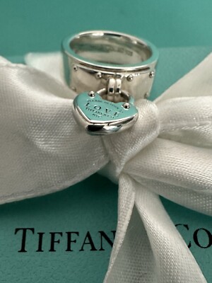 Tiffany & Co RTT Love Lock Dangle Ring Sterling Silver Size 4.5 | eBay