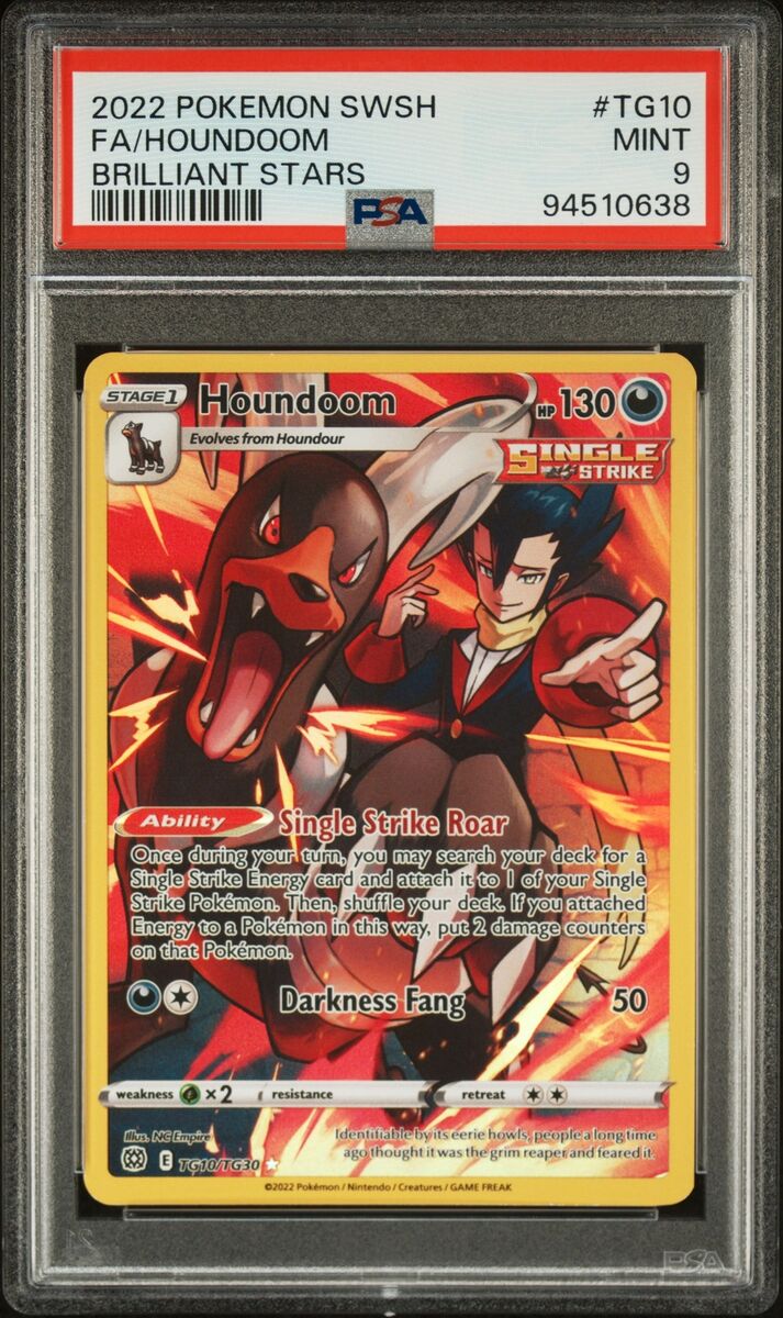 PSA 9 Houndoom Full Art TG10 2022 Pokemon Brilliant Stars PSA 9 Houndoom Full Art TG10 2022 Pokemon Brilliant Stars