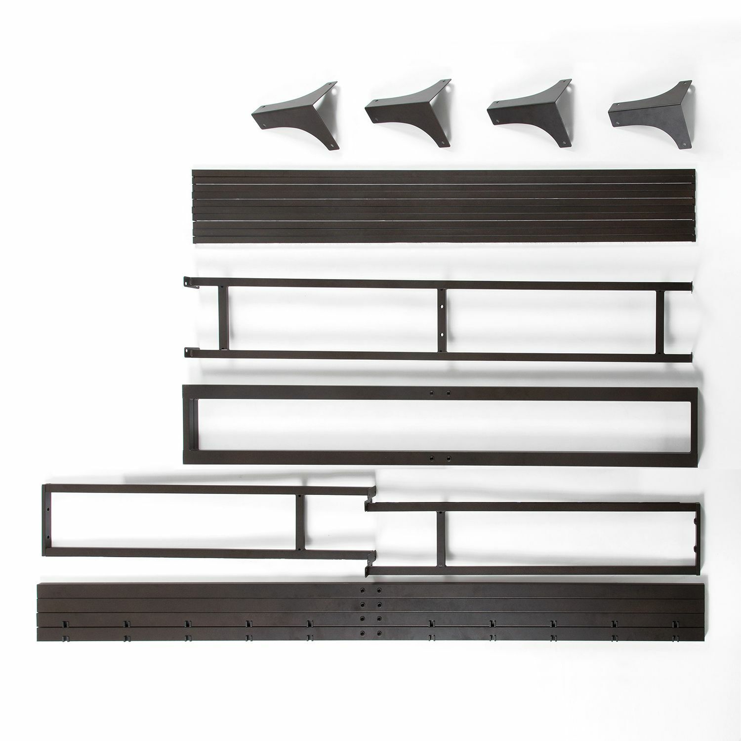 Mellow 9/12" Metal Platform Bed Frame with Heavy Duty Steel Slat, Black/Grey