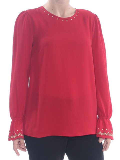 michael kors red blouse