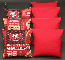 All Weather SAN FRANSISCO 49ers Cornhole Bean Bags Resin Filled Waterproof