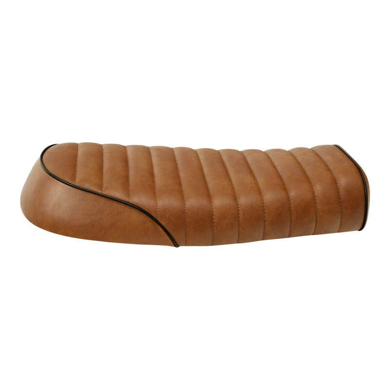 Brown Flat Brat Seat Tracker Vintage Cushion Saddle For Honda CB CL Cafe Racer - Image 4 of 4