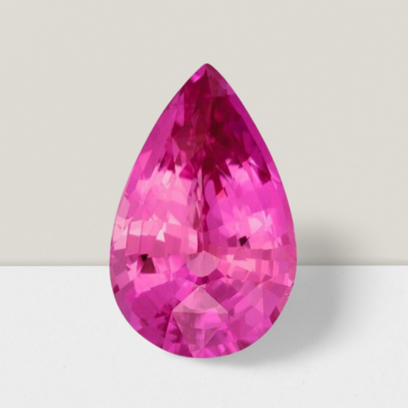 Pink Sapphire Pear Cut Loose Gemstone 12x8mm 4 Cts Lustrous